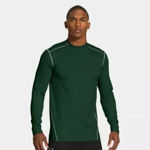 Under Armour EVO coldgear green long-sleeve athletic fitted mock turtleneck